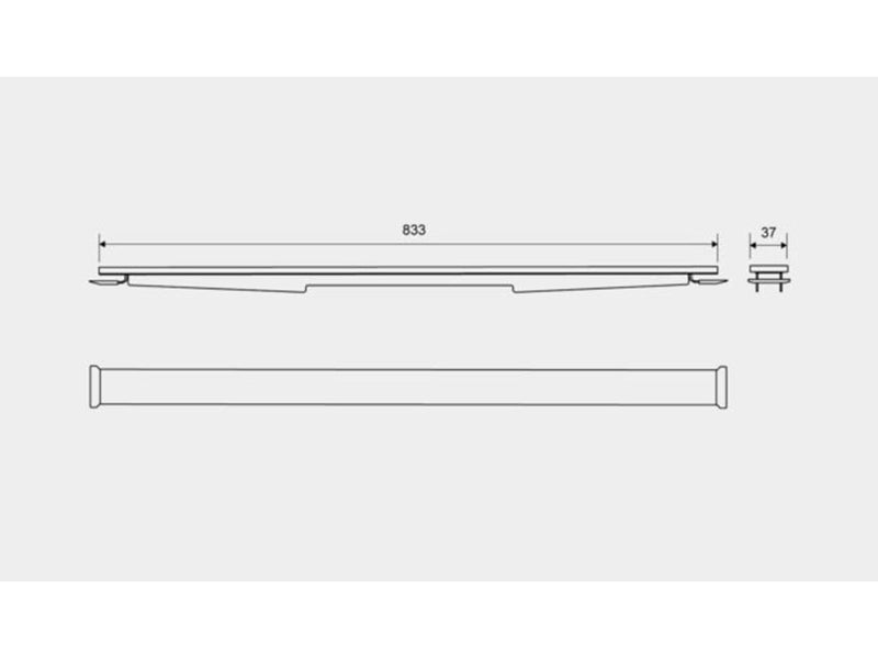 Unidrain HighLine panel 900 mm Brushed