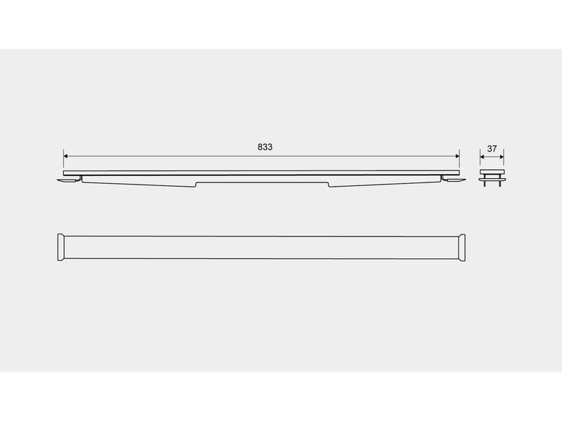 Unidrain HighLine panel 900 mm Hand polished