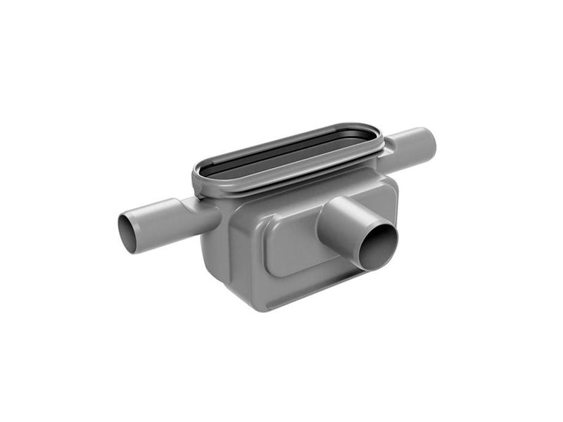 Unidrain Outlet unit Ø50 mm horizontal incl. two side inlets and water trap