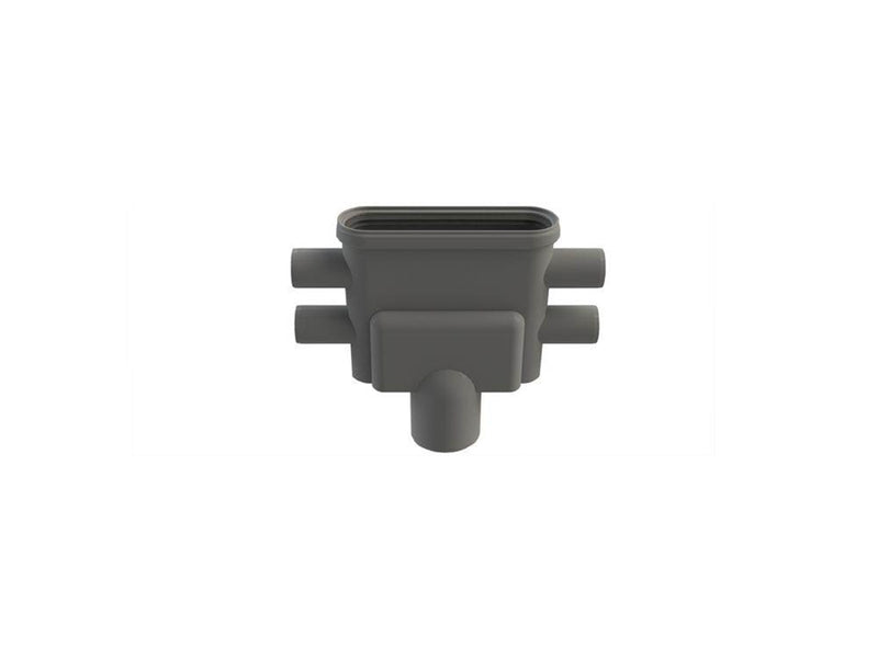 Unidrain Outlet unit w/vertical outlet Ø75 mm incl. water trap and fire horizontal side inlets Ø40 mm