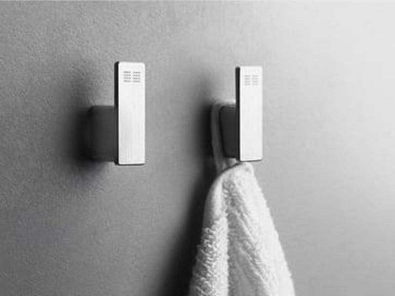 Unidrain Reframe Collection towel hooks (x2) Brushed steel