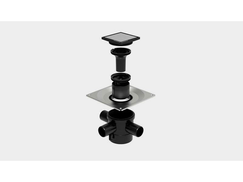 Unidrain Set 2 Square Custom 10x10 Ø110 mm vertical