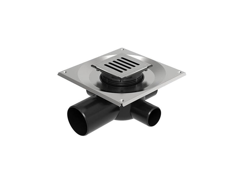 Unidrain Set 3 Square ClassicLine Column 10x10 Ø75 mm horizontal