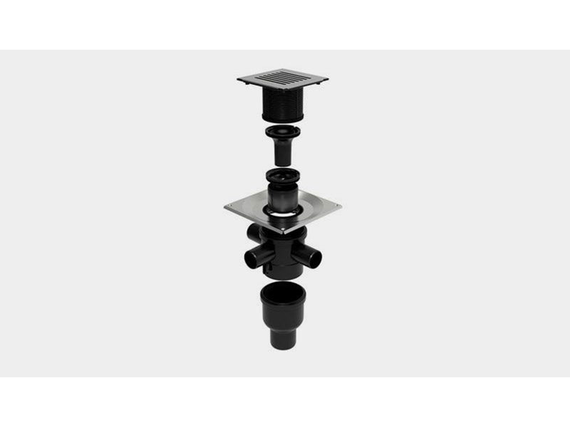 Unidrain Set 4 Square ClassicLine Column 15x15 Ø110 mm vertical