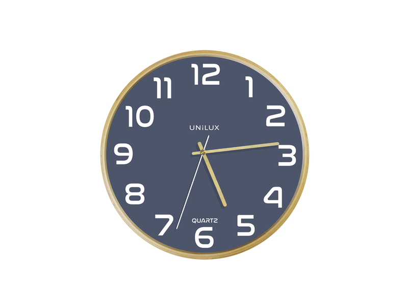 Unilux Baltic Clock blue/wood
