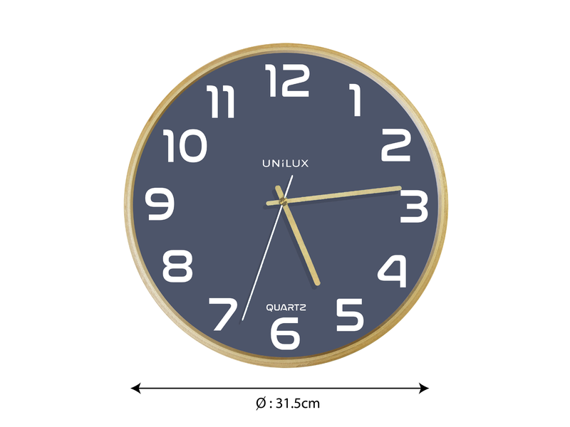 Unilux Baltic Clock blue/wood