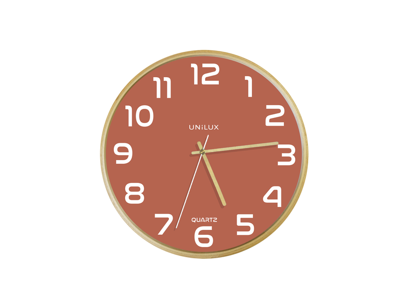 Unilux Baltic Clock brick/wood