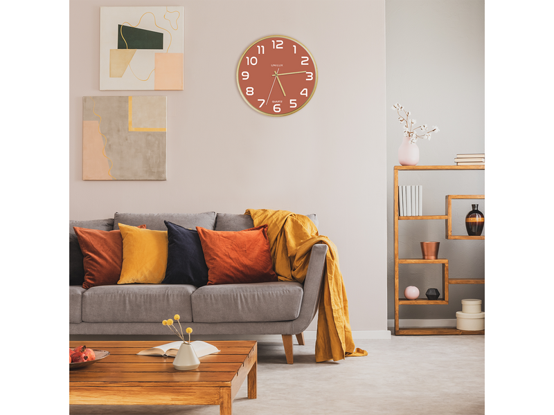 Unilux Baltic Clock brick/wood