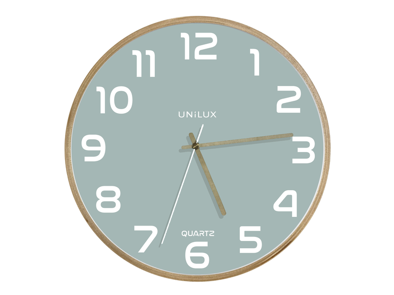 Unilux Baltic Clock green/wood