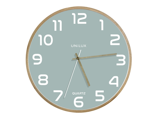 Unilux Baltic Clock green/wood
