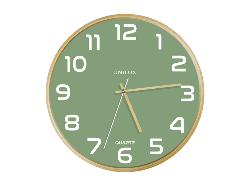Unilux Baltic Clock green/wood