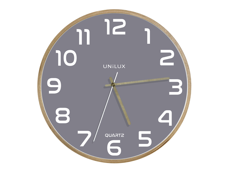 Unilux Baltic Clock grey/wood