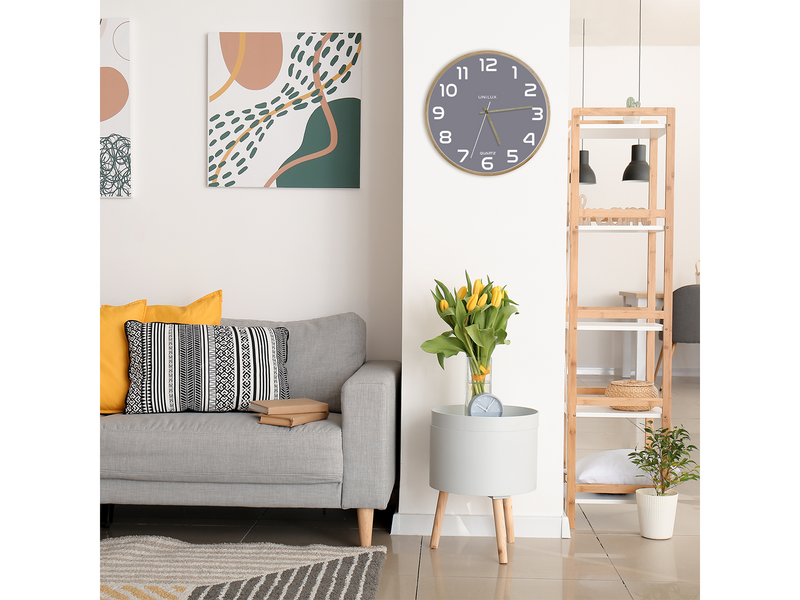 Unilux Baltic Clock grey/wood