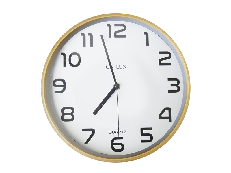 Unilux Baltic Clock white/wood