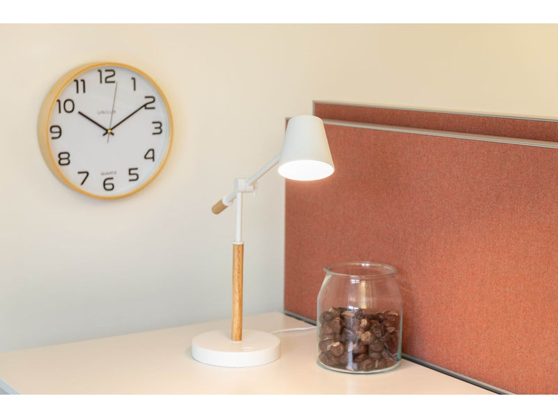 Unilux Baltic Clock white/wood
