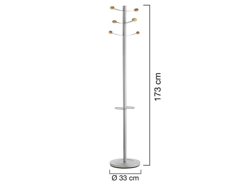 Unilux  Bouquet Coat stand grey/beech