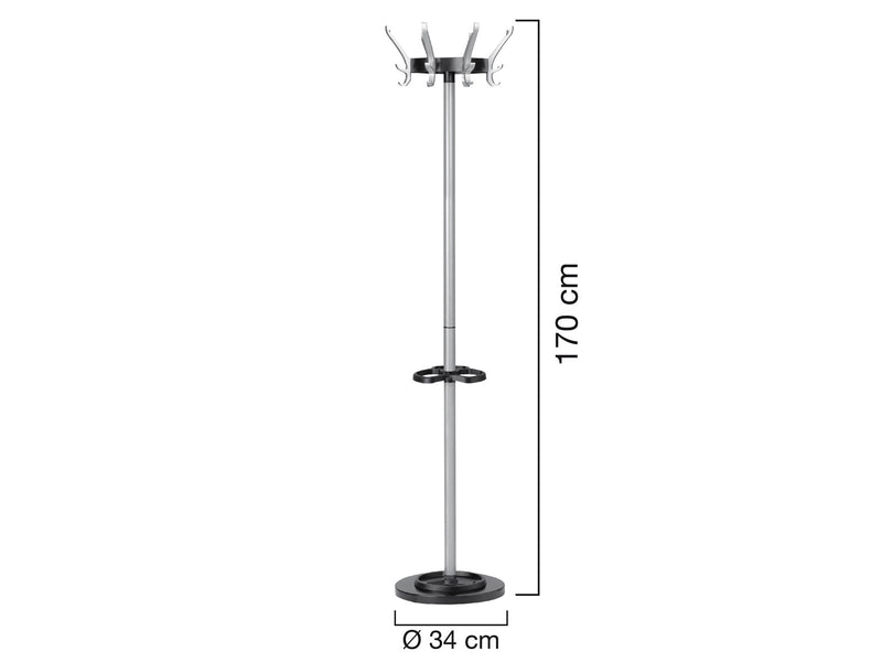 Unilux Cypres Coat stand silver