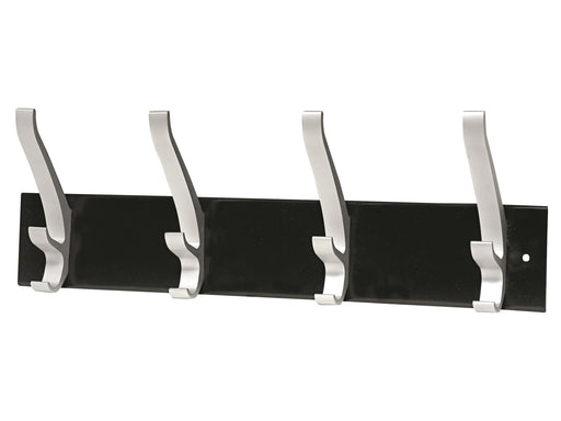 Unilux Cypres coat hook rack with 4 hooks black