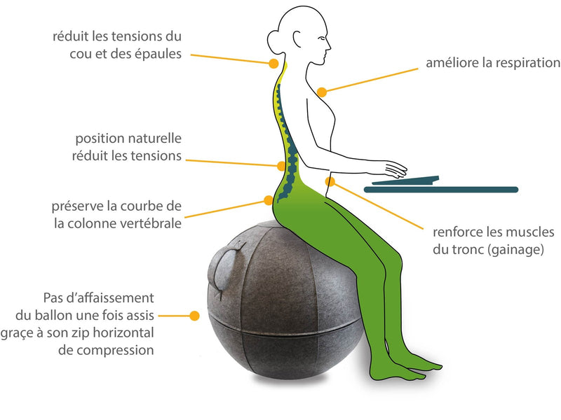 Unilux Ergo sphere seat grey