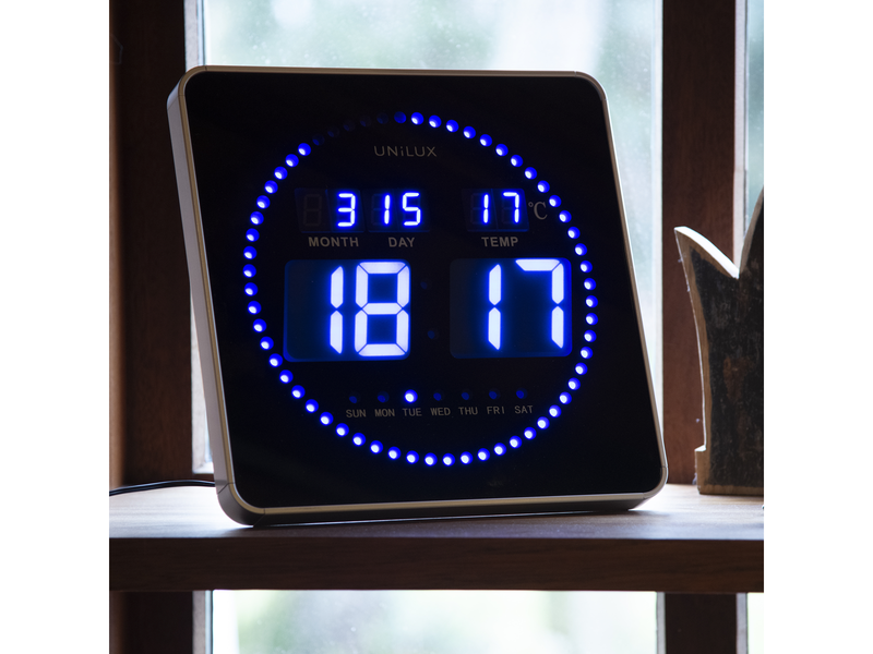 Unilux Flo LED clock black