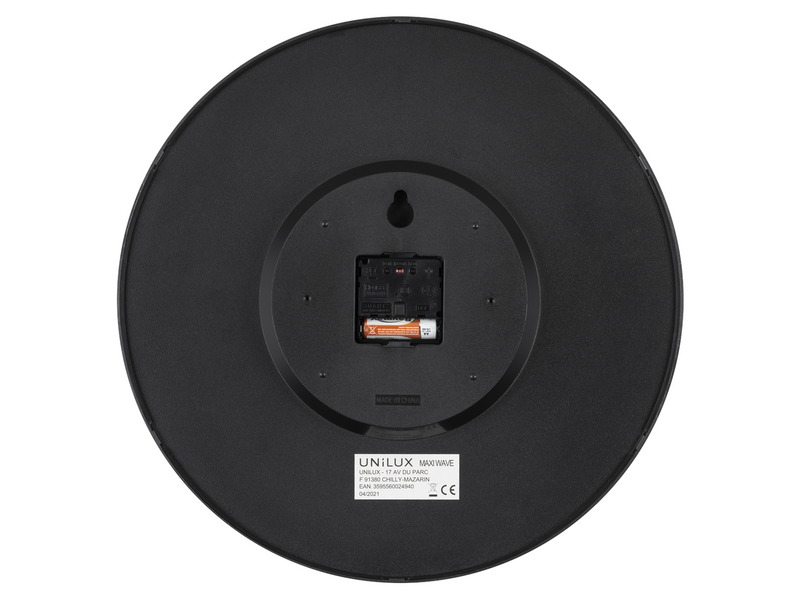 Unilux Maxi Wave Clock metal grey