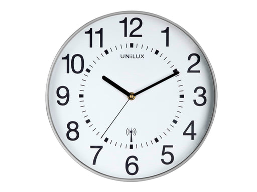 Unilux Maxi Wave Clock metal grey