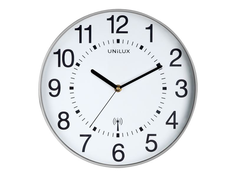 Unilux Maxi Wave Clock metal grey