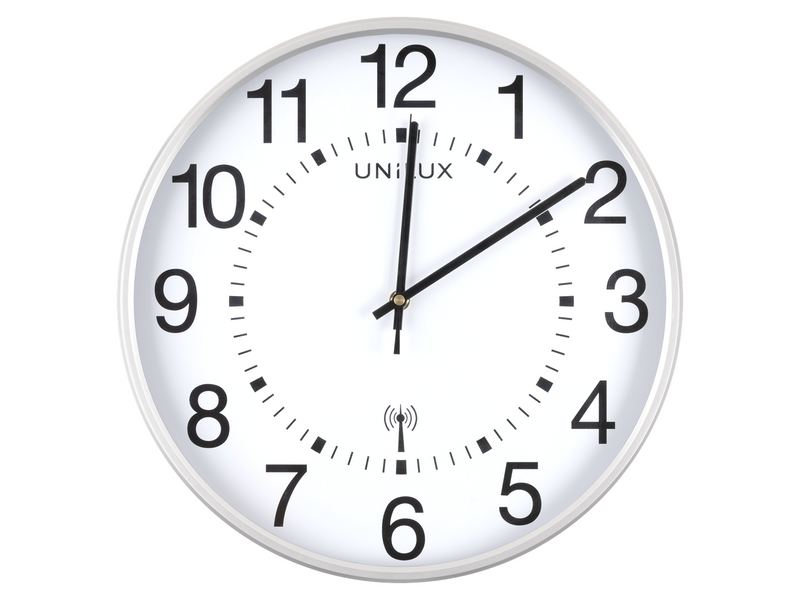 Unilux Maxi Wave Clock metal grey