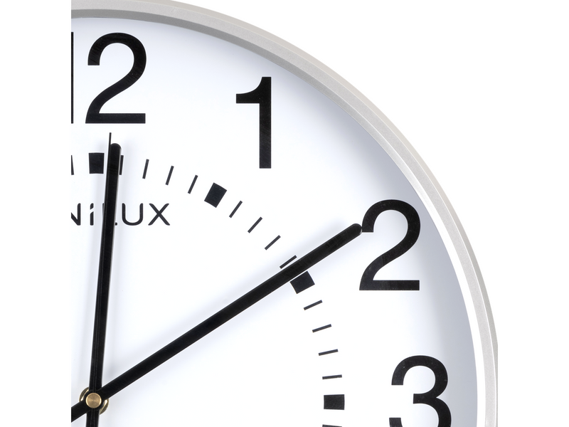Unilux Maxi Wave Clock metal grey