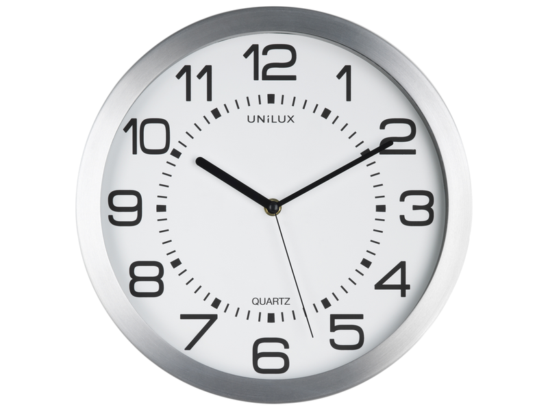 Unilux Moon Clock backlit metal grey