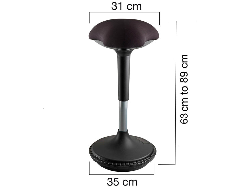 Unilux Moove Stool black Schemel - ABS-Kunststoff