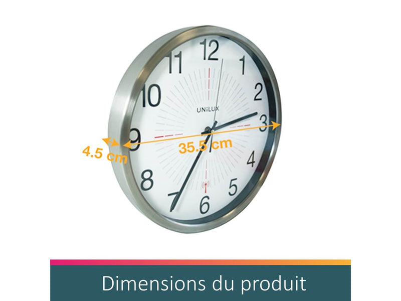 Unilux Outdoor Clock metal grey