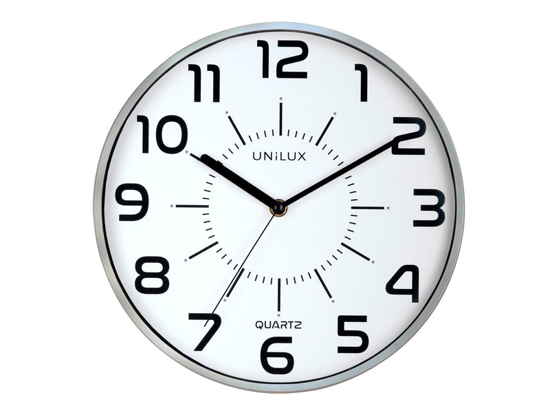Unilux Pop Clock metal grey