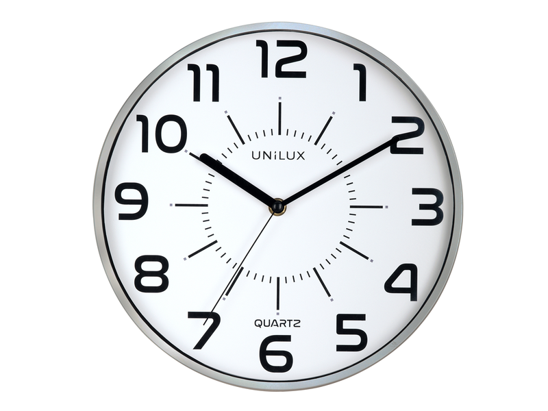 Unilux Pop Clock metal grey
