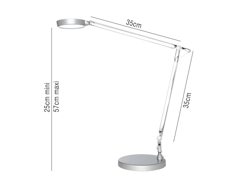 Unilux Senza 2.0 LED lamp silver