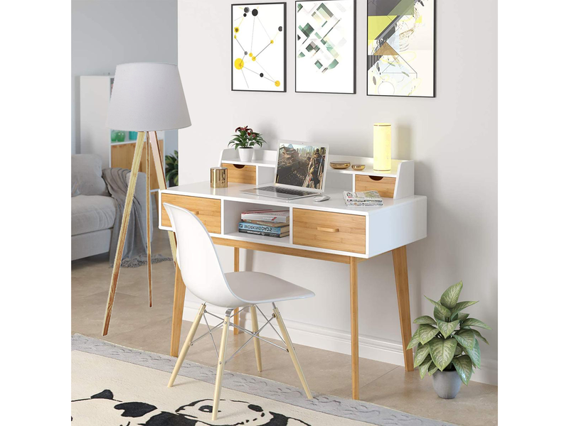 Unilux Tooka LED floor lamp white/wood