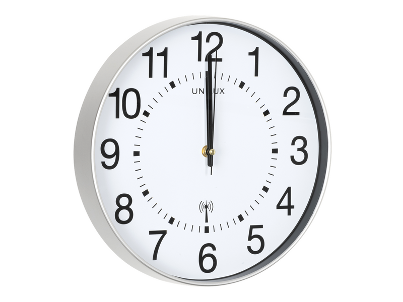 Unilux Wave Clock Metal grey