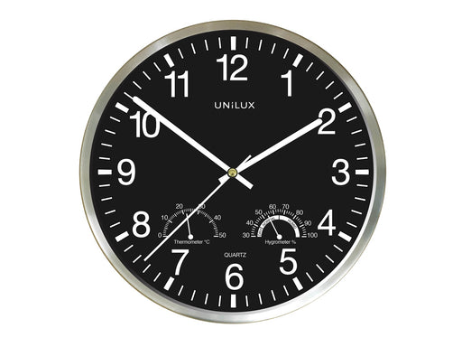 Unilux Wetty clock black/silver