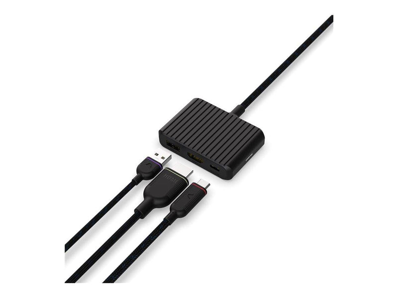 Unisynk 3 Port USB-C Hub V2 4K 60Hz 100W - Black