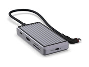 Unisynk 8 Port USB-C Hub V2 4K 60 HZ 100QW - Grey