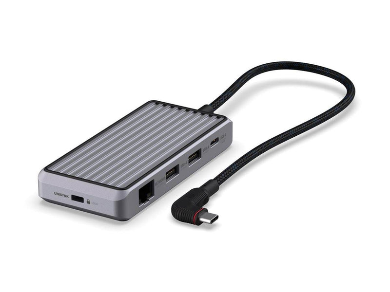 Unisynk 8 Port USB-C Hub V2 4K 60 HZ 100QW - Grey