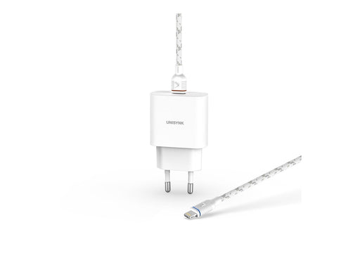 Unisynk Lightning Charger Kit EU PD 20W 2m - White
