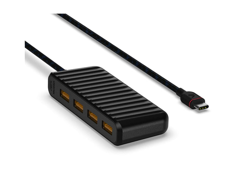 Unisynk USB-C to 4x USB-A Hub 10Gbps Black USB-Hubs - USB 3.2 - 4 - Schwarz