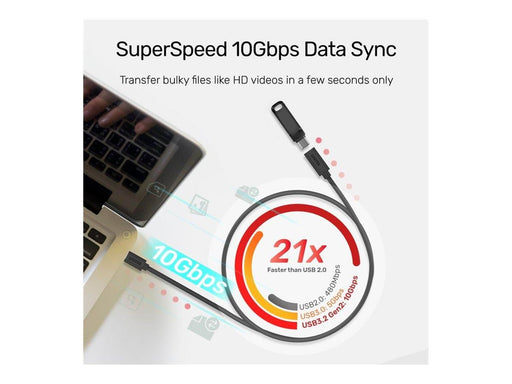 Unitek - USB-C extension cable - 24 pin USB-C to 24 pin USB-C - 1 m