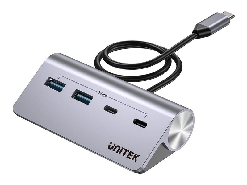 Unitek uHUB Q4 - hub - 4-in-1 - 4 ports USB-Hubs - 4 - Grau