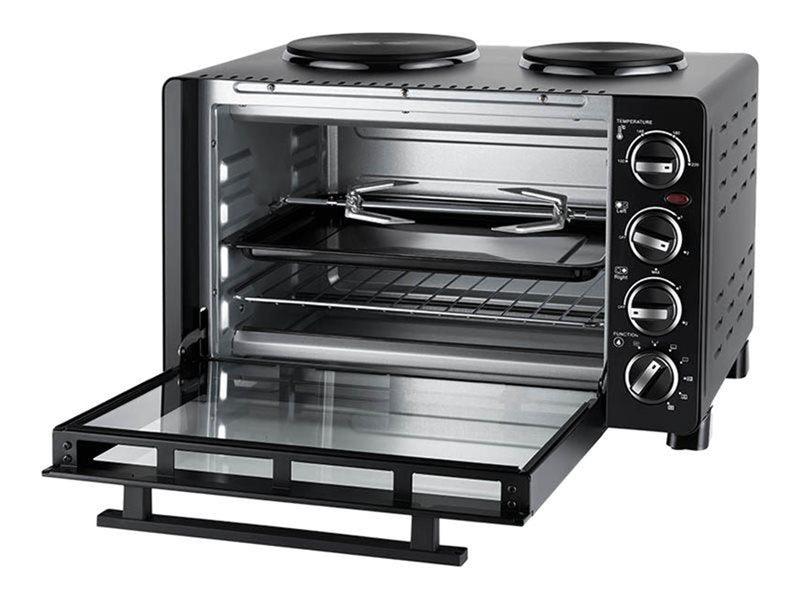 Unold 68885 All in One - electric oven with hot plates - black