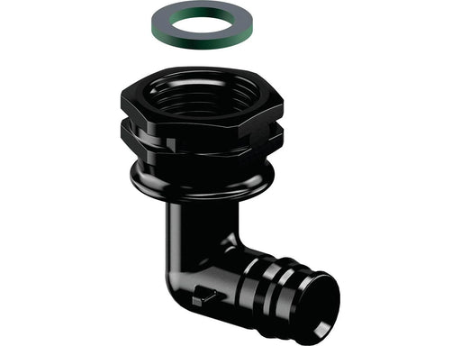 Uponor q&e elbow adapter 90° swivel nut ppsu black 16 mm x 12