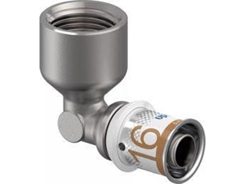 Uponor s-press plus elbow female thread 16 mm x 12