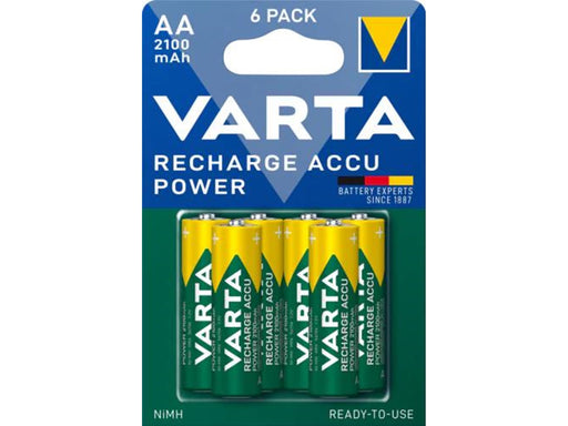 VARTA Recharge Charge Accu Power AA 2100mAh 6 Pack