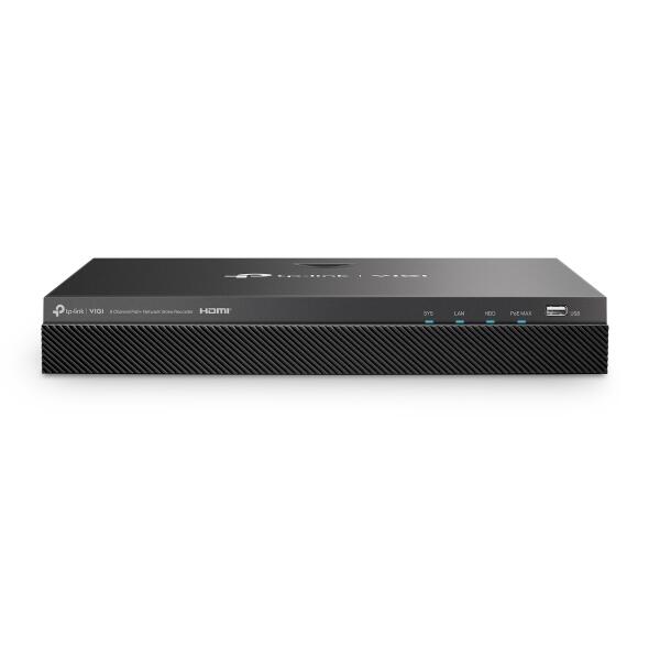 TP-Link VIGI NVR2008H-8MP 8 Kanal Netzwerk Video Recorder, 2x bis zu 16TB SATA HDD intern montierbar